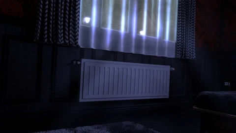 Night in the present.